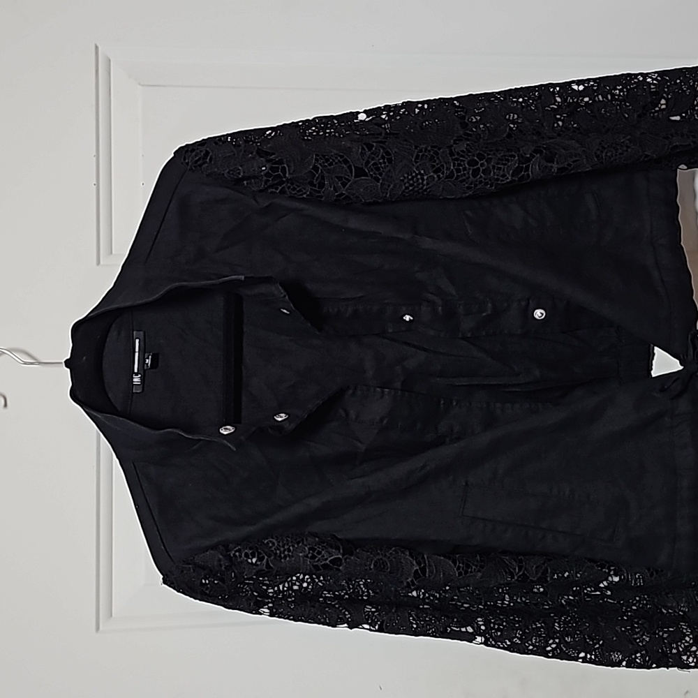 Inc black lace jacket